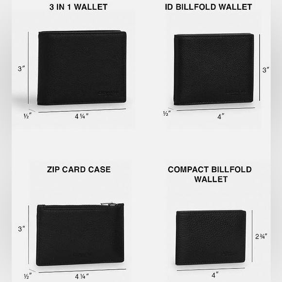 NWT/NIP! 3 Coach In 1 Wallet In Black Signature Debossed Leather - Picture 4 of 4